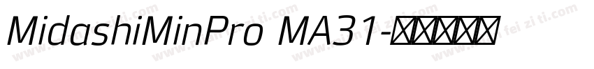 MidashiMinPro MA31字体转换